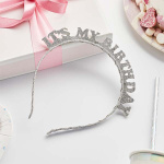 Bandolete Prata Glitter "IT`S MY BIRTHDAY"