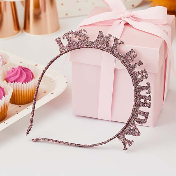 Bandolete Rosa Glitter "IT`S MY BIRTHDAY" - Image 2