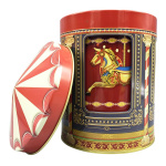 Caixa Metal de Biscoitos Carrossel com Musica Natal - Image 2