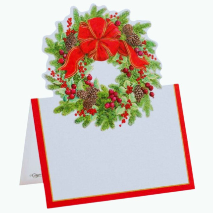 Marcadores de Mesa Coroa de Natal - Pack.8