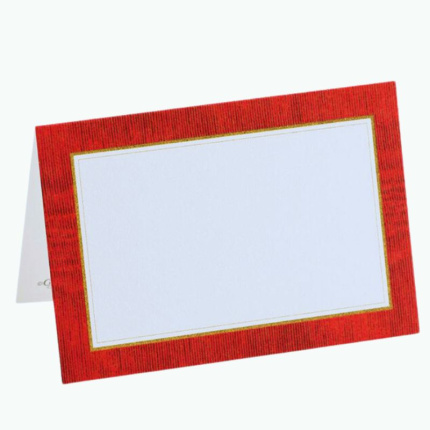 Marcadores de Mesa Moldura Moir Vermelha - Pack.10