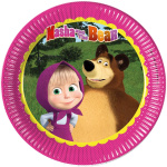 Masha e o Urso Pratos 23cm - Pack 8