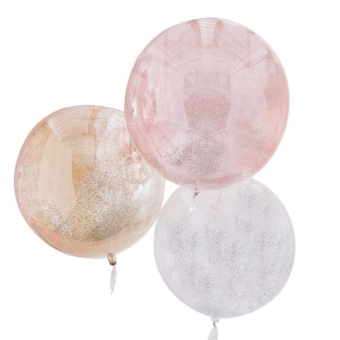 Balões Orbz Coloridos com Confetis Glitter 56cm - Pack 3 - Image 2