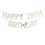 Grinalda Grande HAPPY BIRTHDAY Dourado Personalizavel - 150cm - Image 4