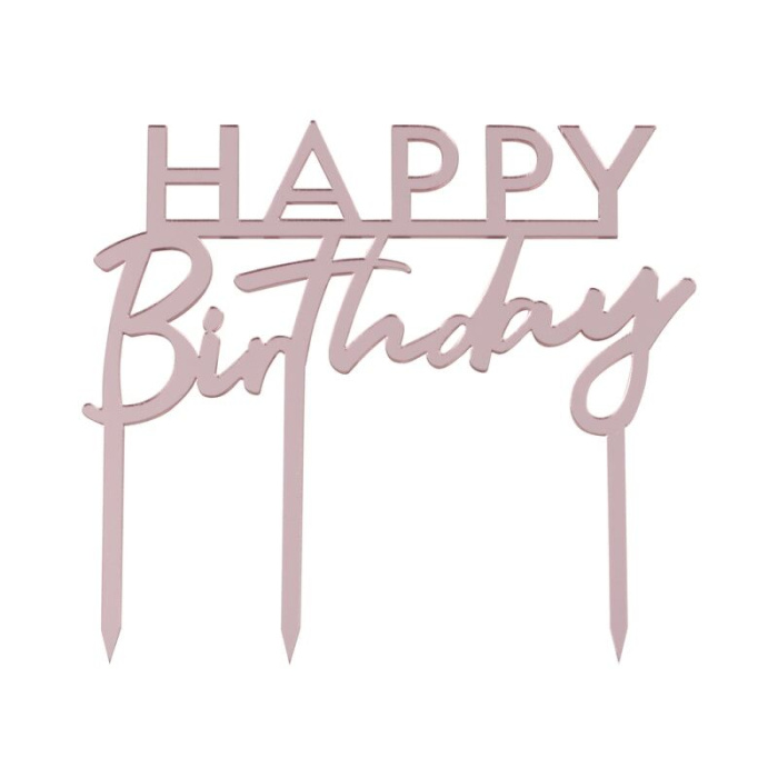 Topo bolo madeira HAPPY BIRTHDAY - Image 6
