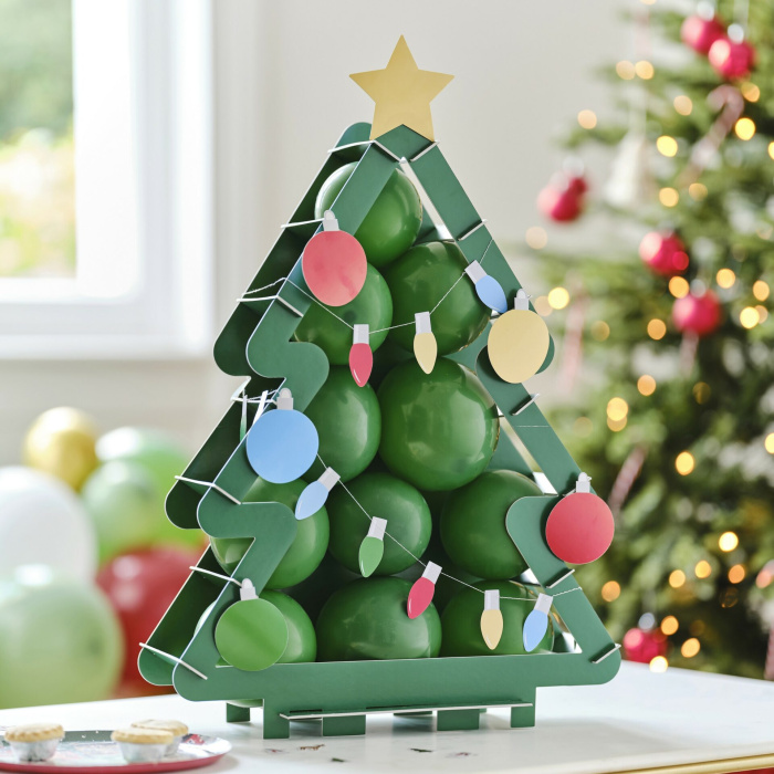 Suporte Mosaico Balões Árvore de Natal - 60cm - Image 1