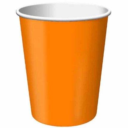 Copos Lisos Laranja - Pack 14