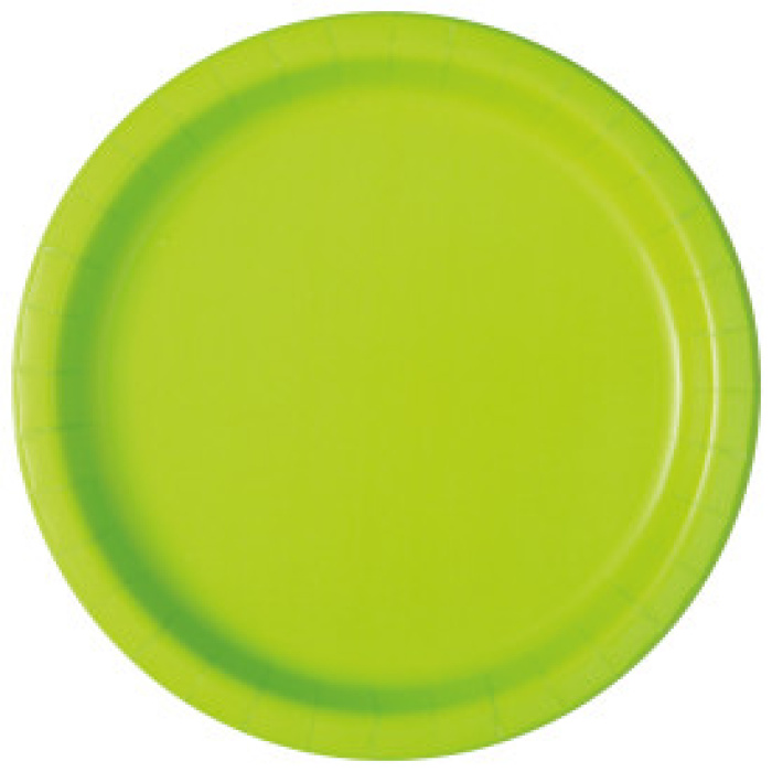 Pratos Liso Verde Neon 17Cm - Pack 20 - Image 1