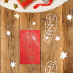 Pegada Pai Natal Stencil - Pack.3