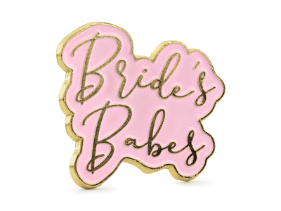 Pin Crachá Amigas da Noiva Rosa