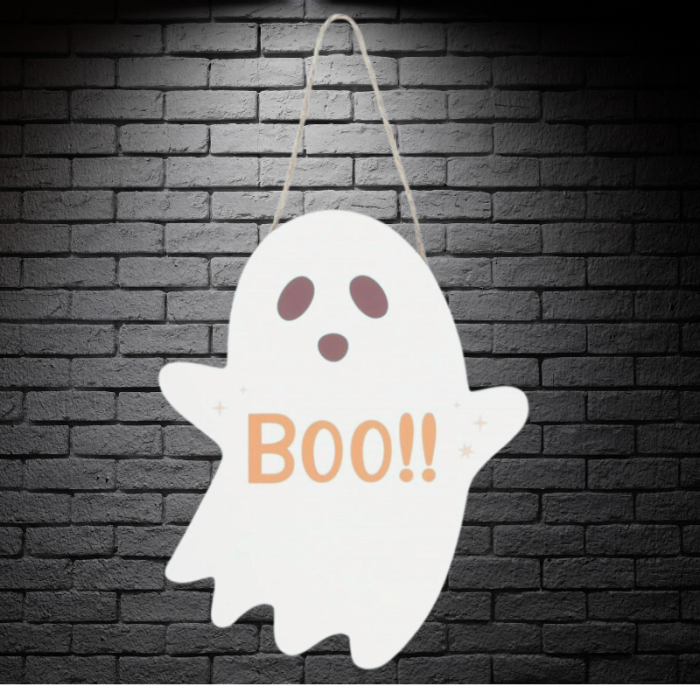 Placa Fantasma BOO!! Halloween - Image 1