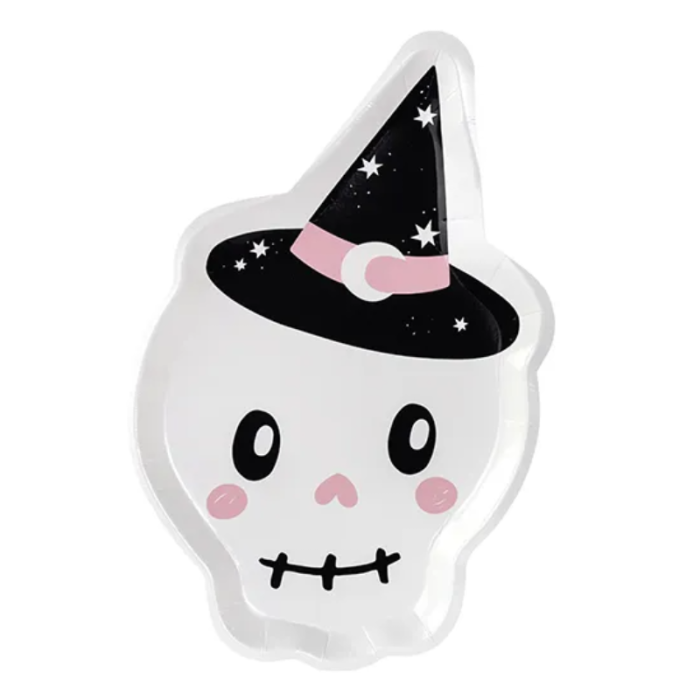 Pratos Halloween Caveira 27cm - Pack 6 - Image 1