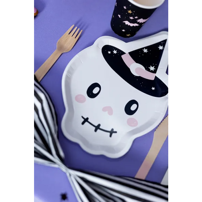 Pratos Halloween Caveira 27cm - Pack 6 - Image 2