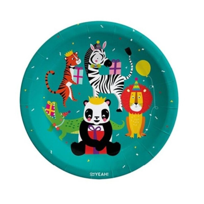 Pratos Animais da Selva 18cm - Pack 8 - Image 1