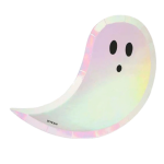 Pratos Halloween Fantasma 24cm - Pack 6