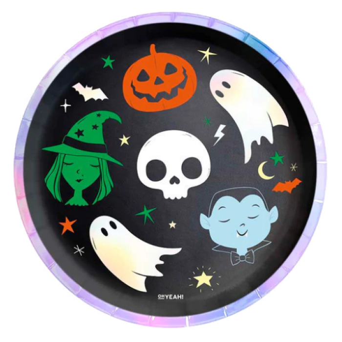 Pratos Halloween Fantasma 24cm - Pack 6 - Image 4