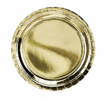 Pratos Ouro Foil 23cm - Pack 6