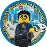 Lego City Policia Pratos 23cm - Pack 8