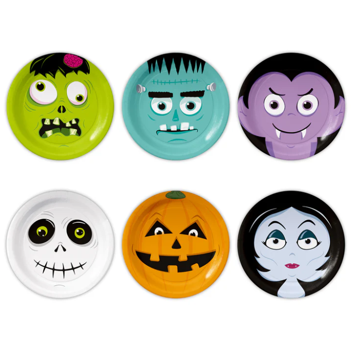 Pratos Halloween Monstros 18cm - Image 1