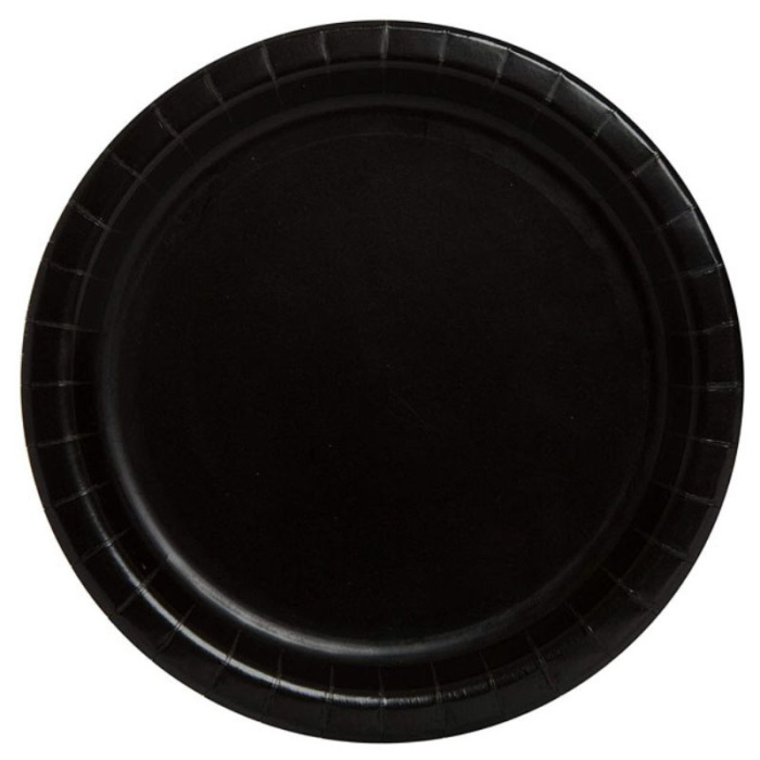 Pratos Liso Preto 22cm - Pack 16 - Image 1