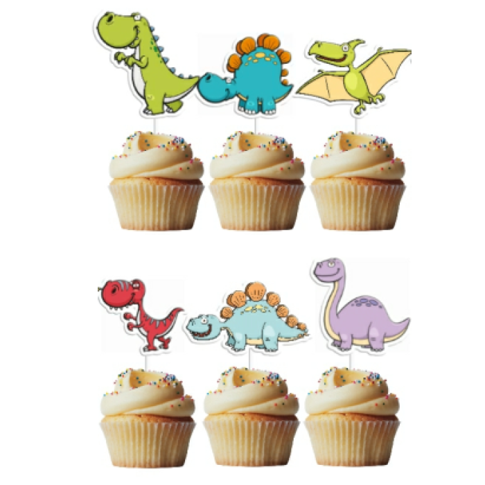 6 Topper Dinossauros - Image 1