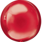 Balão ORBZ Liso Vermelho Metálico 40cm