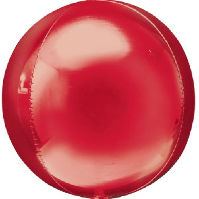 Balão ORBZ Liso Vermelho Metálico 40cm - Image 1