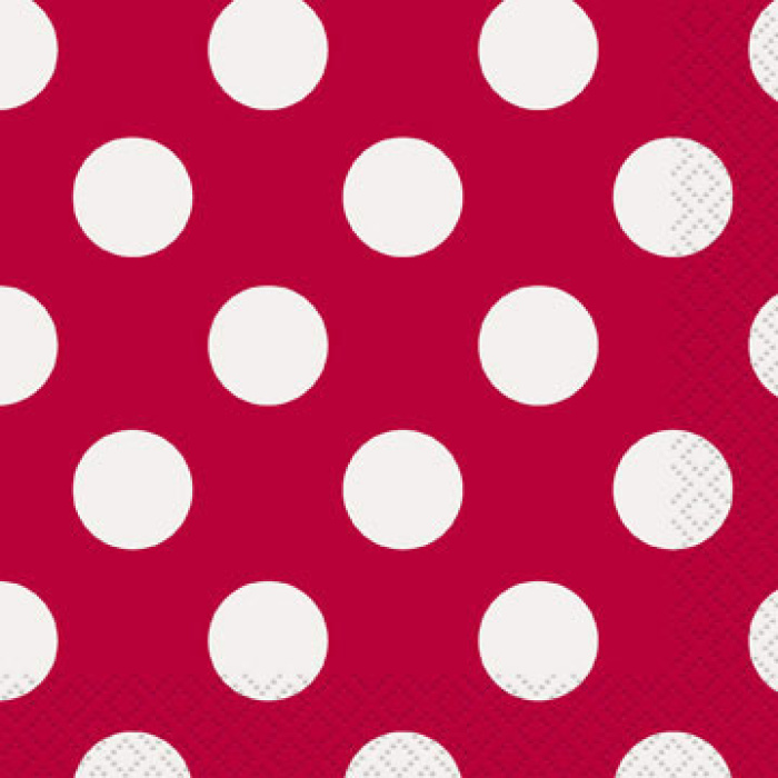 Guardanapos Bolas Vermelho - Pack 16 - Image 1