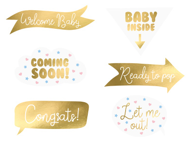 Adereços para Fotografias (Photo Booth) Festa Baby Shower