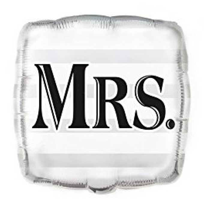 Balão Casamento "MRS." - 45cm - Image 1