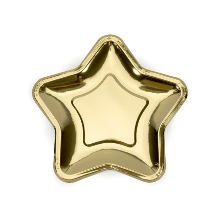 Pratos Estrela Ouro 23cm - Pack 6