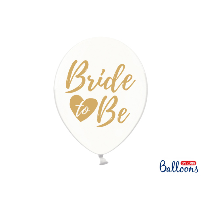 Balão Transparente "BRIDE TO BE" Ouro - Image 1