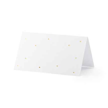 Marcadores de Mesa com Bolinhas Douradas - Pack.10