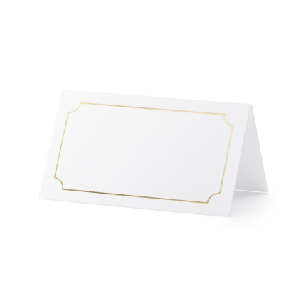 Marcadores de Mesa com Moldura Ouro - Pack.10