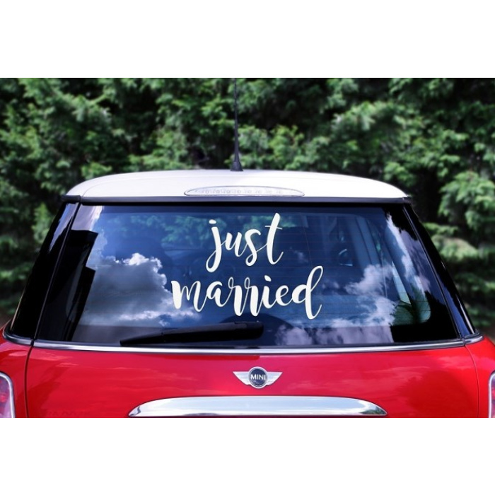 Vinil para Carro - Just Married - Image 1