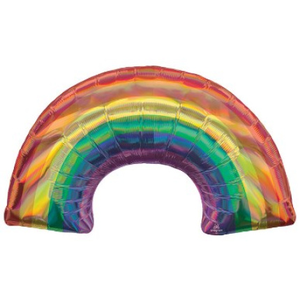 Balão Arco-Íris Holográfico Super Shape - 86cm