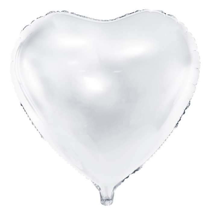 Balão Coração Branco - 61cm - Image 1