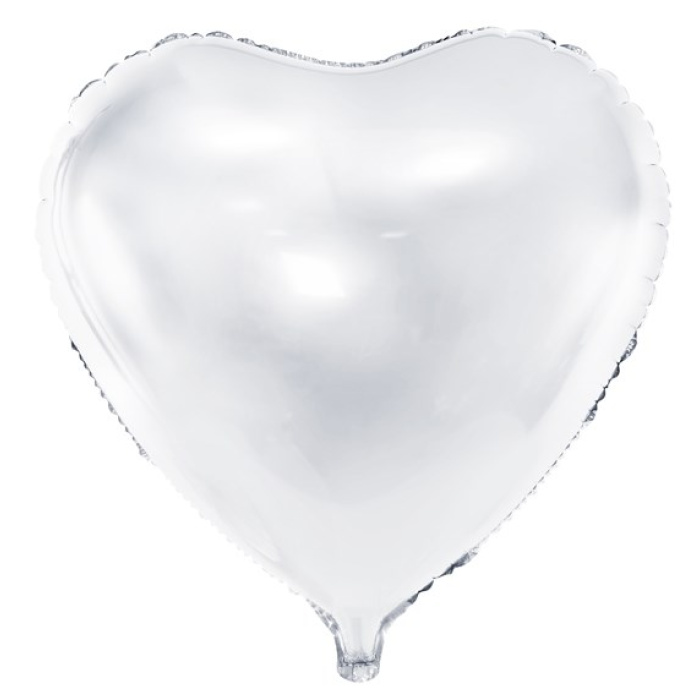 Balão Coração Branco - 45cm - Image 1
