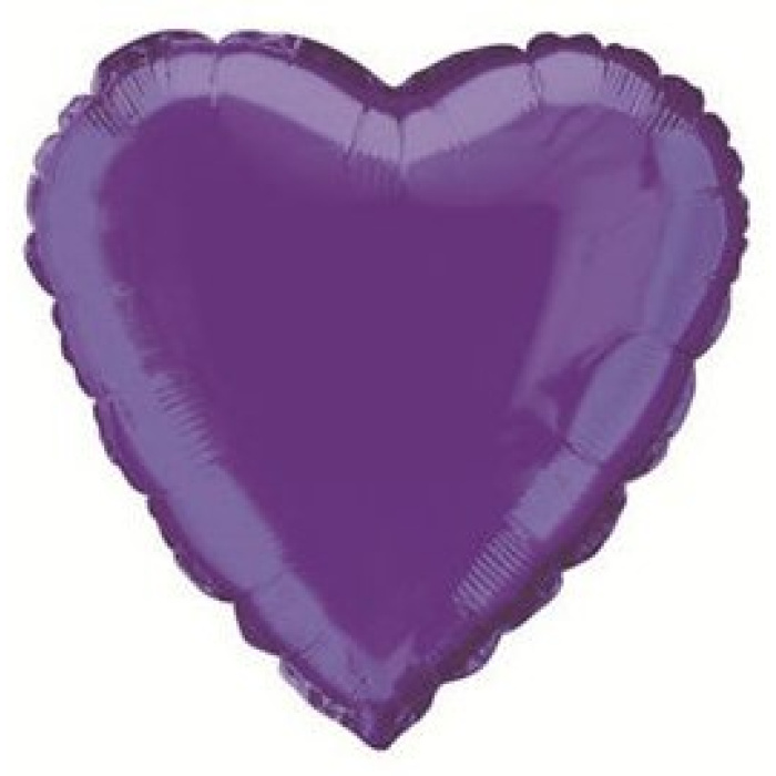 Balão Coração Roxo 45cm - Image 1