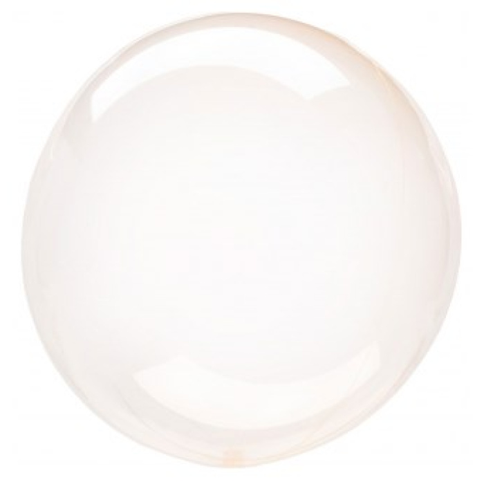 Balão Crystal Clear Transparente Laranja  46cm - Image 1