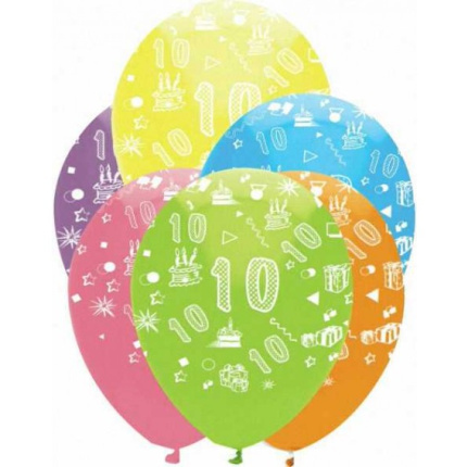 Balão Látex Idade 10 anos 30cm