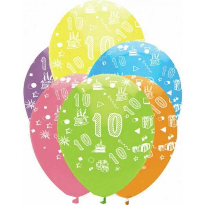 Balão Látex Idade 10 anos 30cm - Image 1