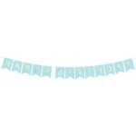 Banner Happy Birthday Azul Claro e Ouro