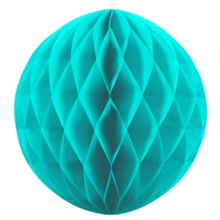 Bola de Papel Azul Turquesa - 40cm - Image 1