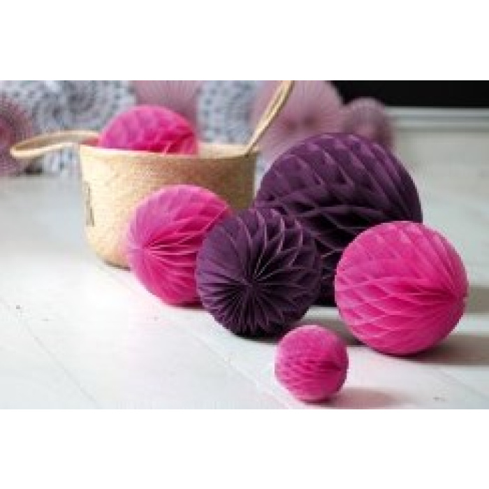 Bola de Papel Rosa Fushia - 40cm - Image 3