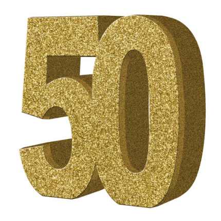 Número 50 Esferovite Ouro Glitter