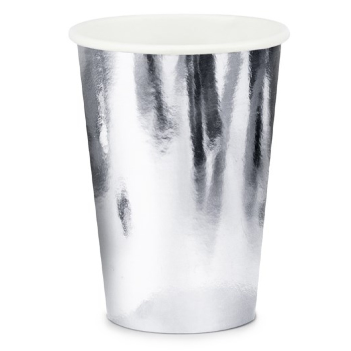 Copos Prata Espelhados 220ml - Pack 6 - Image 1