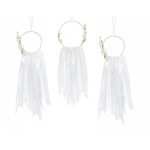 Decoração "Caça Sonhos" Tassel Branco - Pack 3
