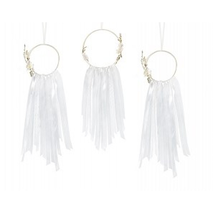 Decoração "Caça Sonhos" Tassel Branco - Pack 3 - Image 1