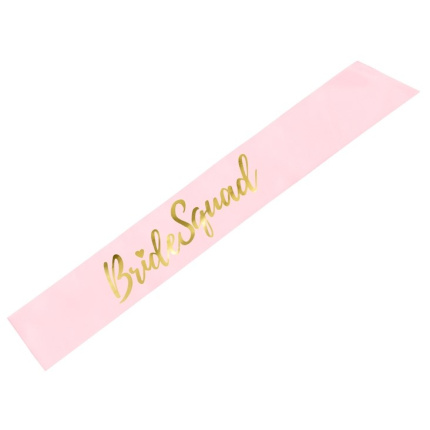 Faixa Despedida Solteira Rosa - Bride Squad
